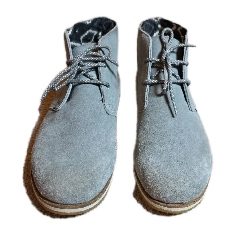 Hari Mari Mens Adobe Mens‎ Chukka Boots Size 13 Gray Suede Motocyle Work Shoes